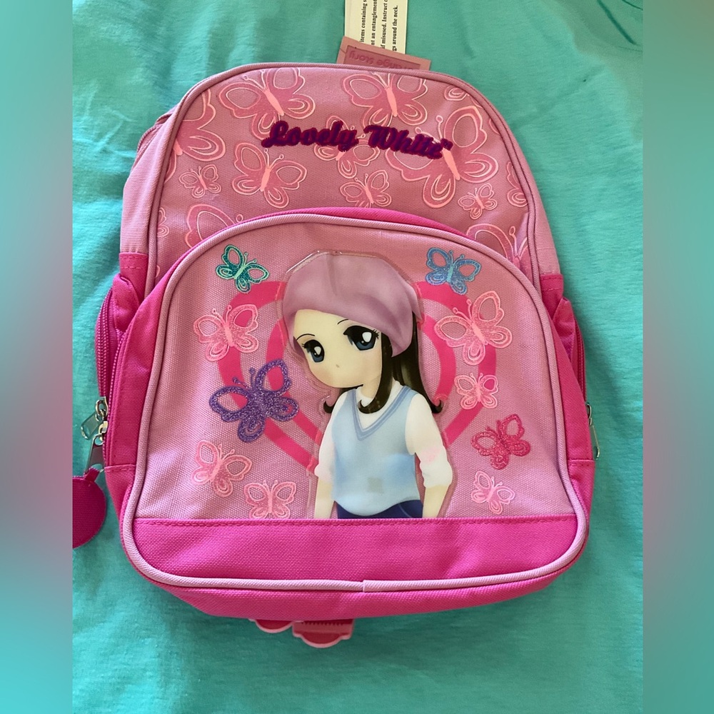 Rare vintage  Orange Story Lovely white backpack Y2K
